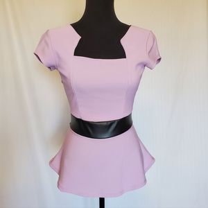 XS Lilac Charlotte Russe Peplum Top